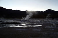 Chile - Um 4 Uhr gings los, zu dem 90km nördlich von San Pedro de Atacama gelegenem; Geysire El Tatio
