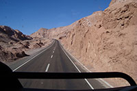 Chile - Im zweistöckigen Tourbus geniessen wir die Aussicht auf den vordersten Plätzen