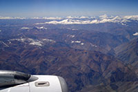 Chile - Flug von Antofagasta nach Santioago de Chile - Die Aussicht auf die Anden ist traumhaft!